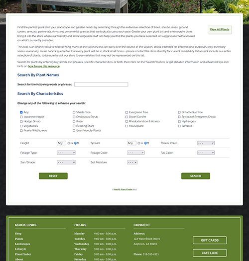 NetPS Plant Finder Tool Demo 4